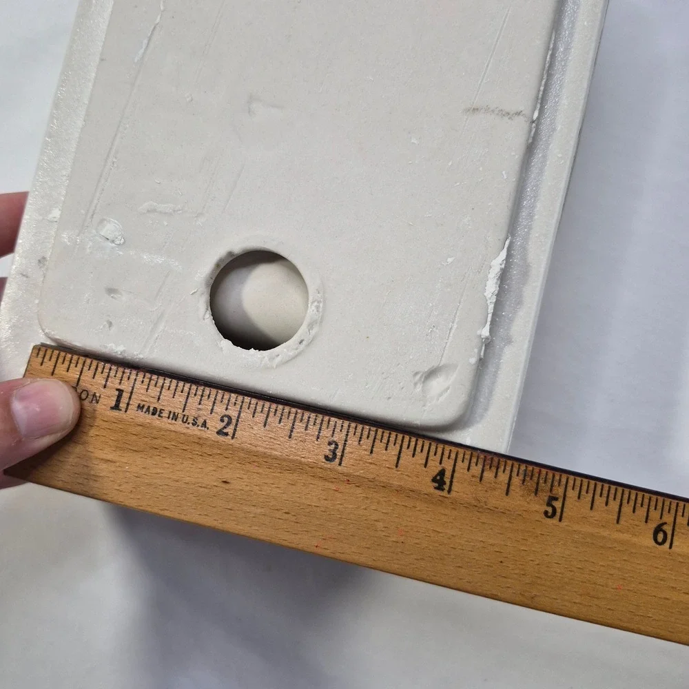 Vintage Ceramic Toilet Paper Holder White Recessed Mid Century Modern Bathroom